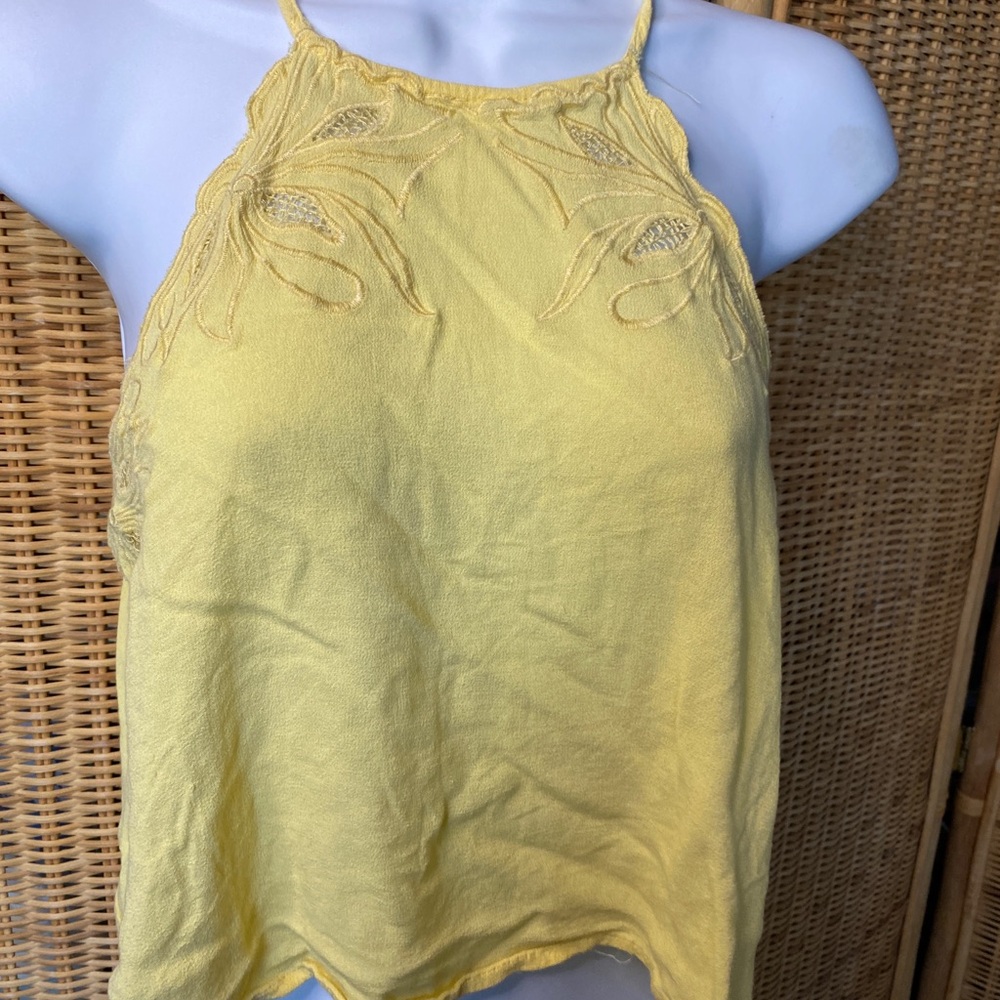 Y2K Kendall & Kylie Yellow Embroidered Women's Top